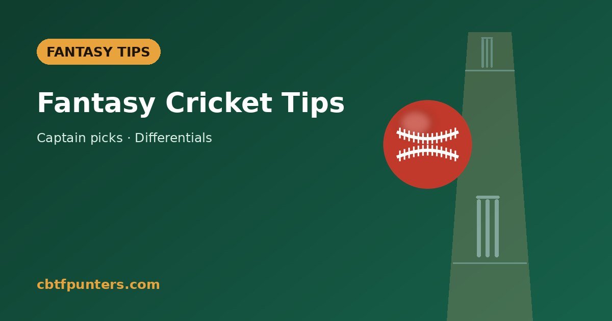 Fantasy Cricket Captain Selection Guide