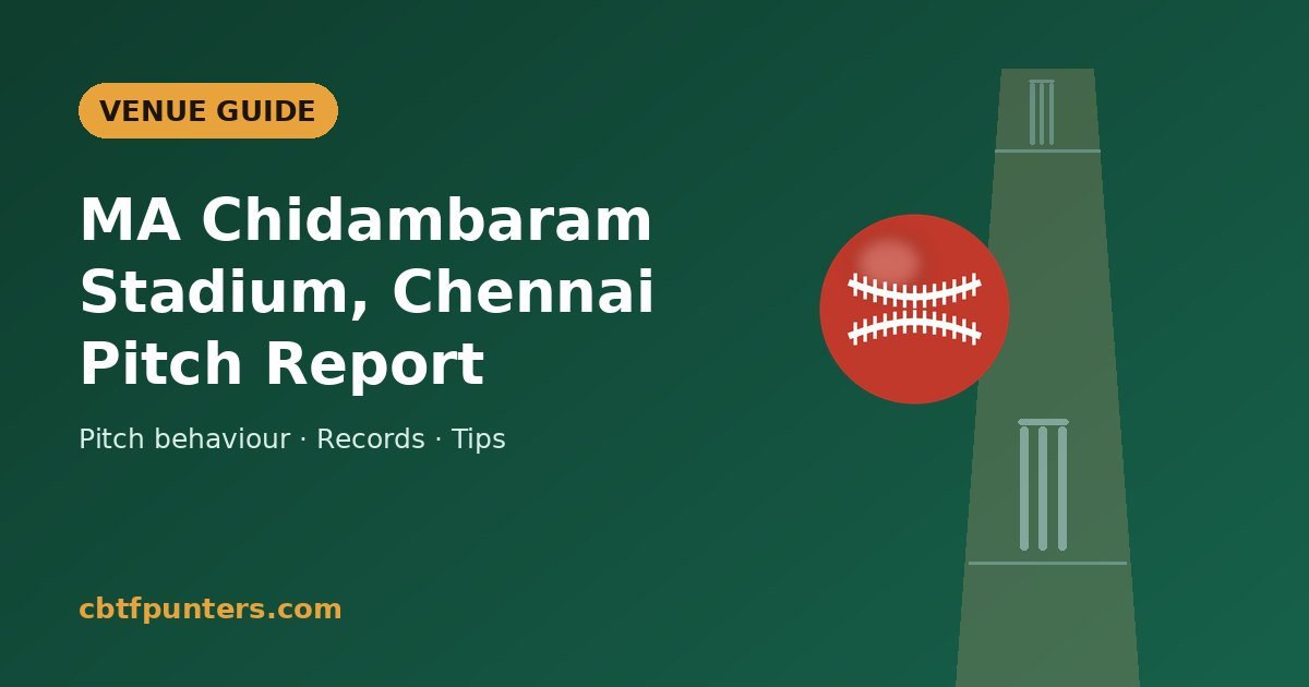 M. A. Chidambaram Stadium (Chepauk) pitch report
