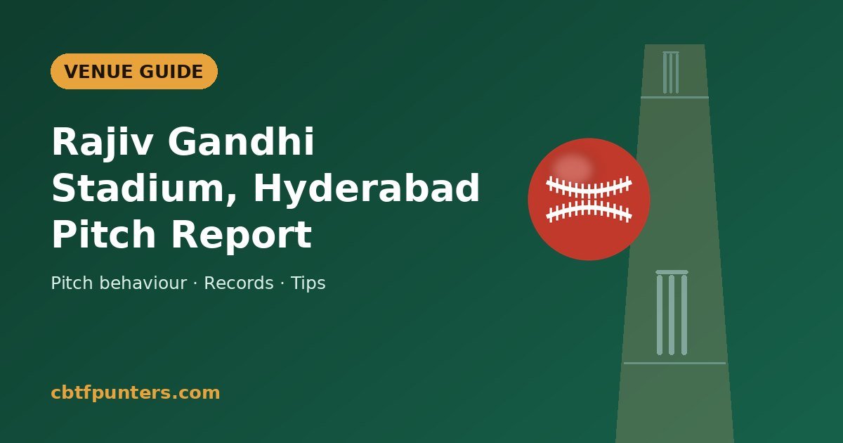 Rajiv Gandhi International Cricket Stadium pitch report